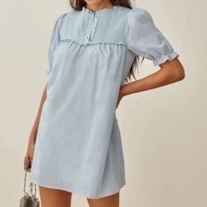 Reformation Light Blue Folly Dress Size Medium